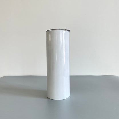 25Pack 30oz Flat Edge Blank Sublimation Stainless Steel Skinny Straight Tumbler-CNLCA