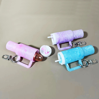 40oz Stanley Style Tumbler Shaped Tie-dyeing Keychain Tumbler Accessories Keyring-CNLCA