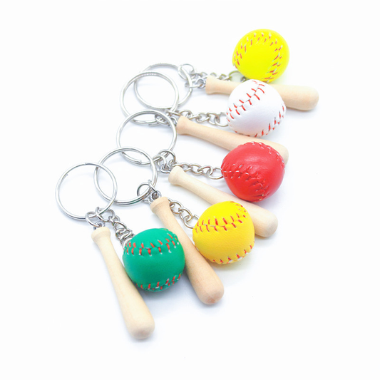 Mini Softball Baseball Bat Keychain Sports Commemorative Gift Bag Pendant-CNLCA