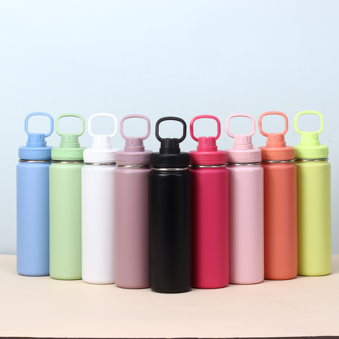 24oz Powder Coated Stainless Steel Vacuum Flask Tumbler Water Bottle For Laser Engraving-CNLCA