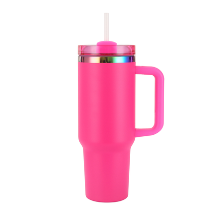 Sales!!!⏰⏰40oz H2.0 Stanley Style Colorful Rainbow Plated Quencher Tumbler-CNLCA