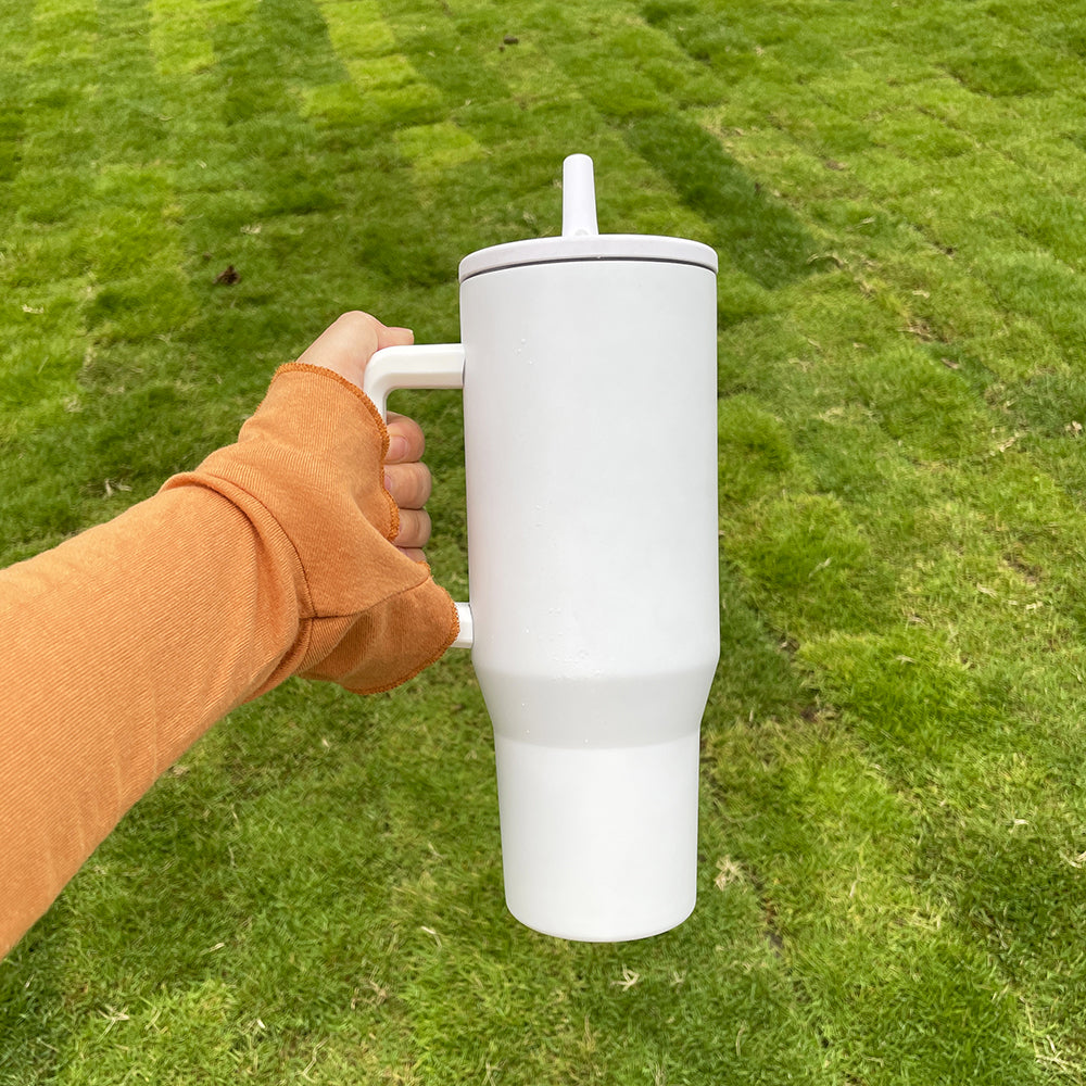 HydroJug Shaped 40oz White Blank Sublimation Quencher Tumblers With 100% Leak-Proof Lids -CNLCA