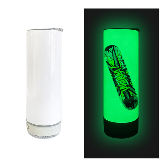 20oz White Blank Sublimation Glow In Dark Bluetooth Music Speaker Tumbler-CNLCA