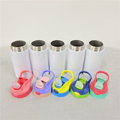 USA Warehouse 12oz Pre Sale Sublimation Blanks Mix Colors Kids Children Straight Tumbler Water Bottle-USLCA