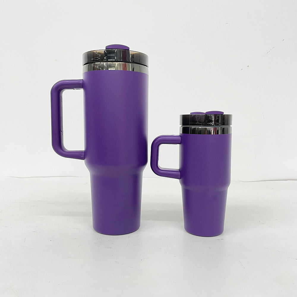 40oz Black Mirror Underneath Purple Color Powder Coating Tumblers for Laser Engrave-CNLCA