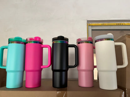 Powder Coated H2.0 30oz Rainbow Plated Underneath Quencher Tumbler For Laser Engraving-CNLCA