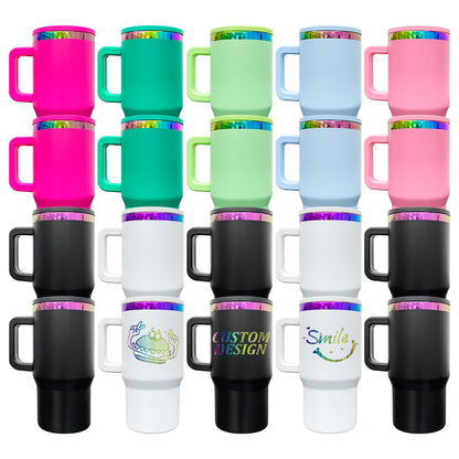10 Pack 20oz Power Coated Rainbow Plated Underneath Tumbler With Leak Proof Lid-CNLCA