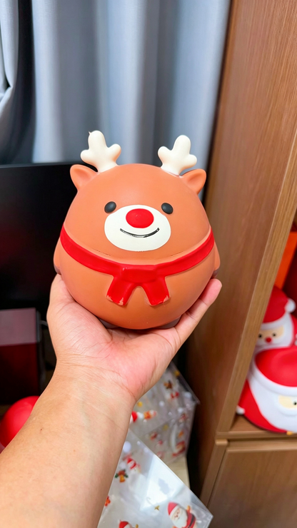 24Pack Giant Jumbo Santa Chubby & Snowman Puff & Reindeer Mochi Squishy Toy For Christmas-CNLCA