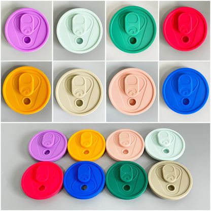 Multicolour Silicone Coffee Mugs Lids For 16oz Beer Can Glass-USLCA