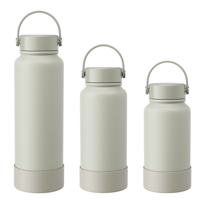 650ml 1000ml 1200ml Powder Coated Stainless Steel Water Bottle with Handle Lid-CNLCA