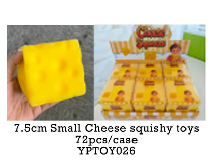 7.5cm Small Size Realistic Swiss Cheese Squish Toy Soft Anti-Anxiety Squishy Sensory Fidget Gift-CNLCA