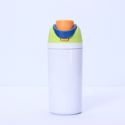 16oz/19oz/24oz/32oz Flip Straw Lid White Sublimation Stainless Steel Sports Owala Style Water Bottle-CNLCA