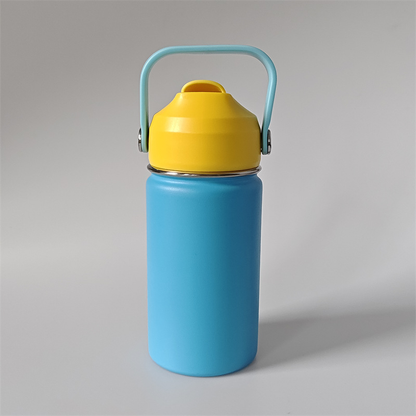 12oz Powder Coated Flip Straw Lids Tumbler Bottle For Laser Engraving-CNLCA