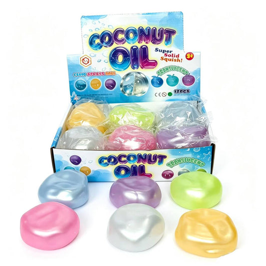 Pearlescent Coconut Oil Squishy Ball Moldable Non‑Rebound Stress Relief Fidget Squeeze Toy-CNLCA
