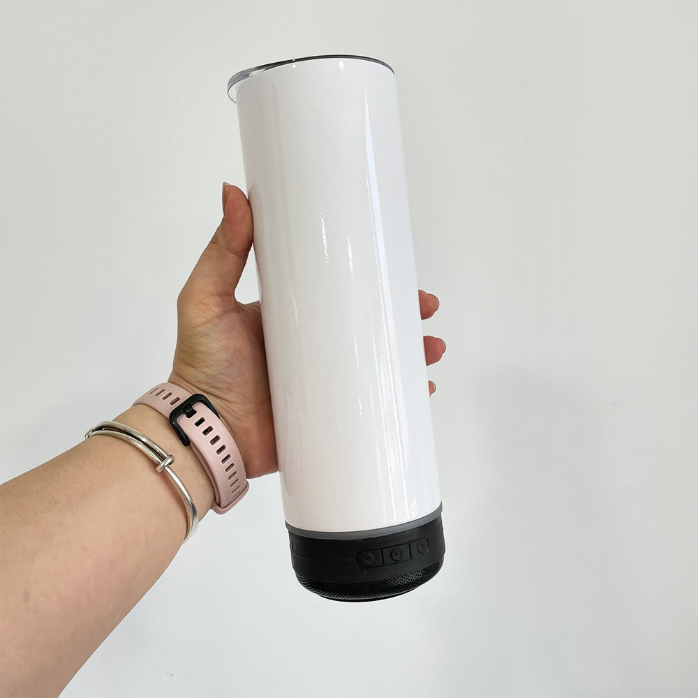 China Warehouse Blank Sublimation Glow In Dark 20oz Speaker Tumbler With Lid And Straw For DIY Sublimation Printing-CNLCA