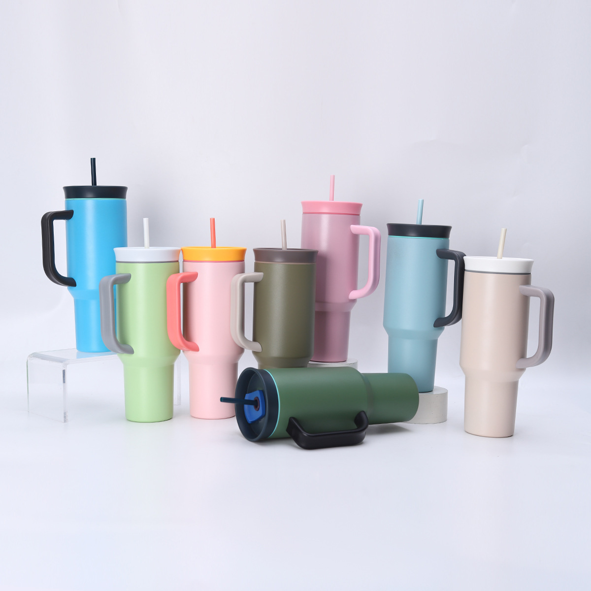 40oz Owala Style Quencher Tumbler with Handle For Laser Engraving-CNLCA