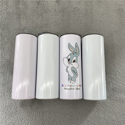 25Pack 20oz Blank Sublimation Double Change Stainless Steel Skinny Straight Tumbler-CNLCA