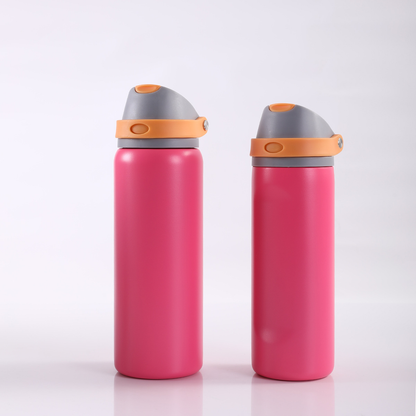 20oz 600ml/ 30oz 900ml Sports Handle Flip Straw Lid Stainless Steel Insulated Owala Style Water Bottle Double Drinking Tumbler for Laser Engrave-CNLCA