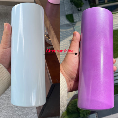 25Pack 20oz Blank Sublimation Double Change Stainless Steel Skinny Straight Tumbler-CNLCA