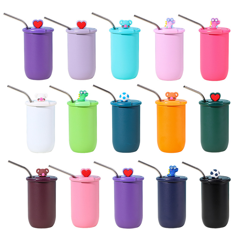 16oz 460ml Cute Cartoon Stainless Steel Insulated Cups Kids Children's Sipper Tumbler Milk Cup for Laser Engrave-CNLCA