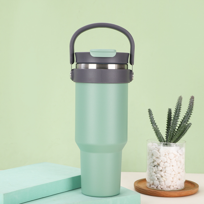 Outdoor 40oz Portable Stainless Steel Vacuum Insulated Tumbler Double Drinking Straw Cup for Laser-CNLCA