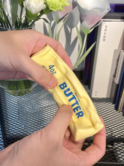 Realistic Butter Stick Squishy Toy Super Soft Slow Rising Squeeze Fidget Toys PU Material Butter Stress Relief Toy for Anxiety & ADHD-CNLCA