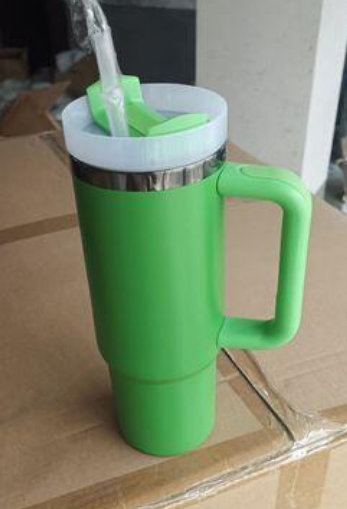 30oz Black Plated Underneath Powder Coated Green Color Quencher Tumblers For Laser Engrave -CNLCA