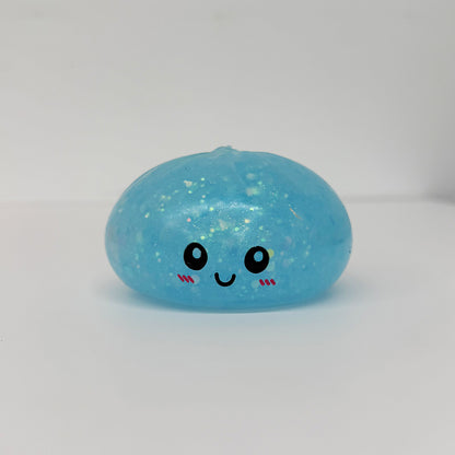 8.5cm 6 Colors Realistic Pectin Steamed Bun Glitter Dumpling Squishy Toys Stress Relief Fidget Toy-CNLCA