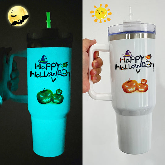 China Warehouse Blank Sublimation Glow In Dark 40oz Tumbler With Lid And Straw For DIY Sublimation Printing-CNLCA