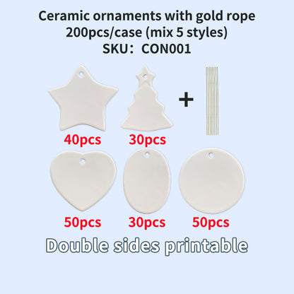 Christmas Holiday Ceramic MDF Aluminium Ornaments_USLCA