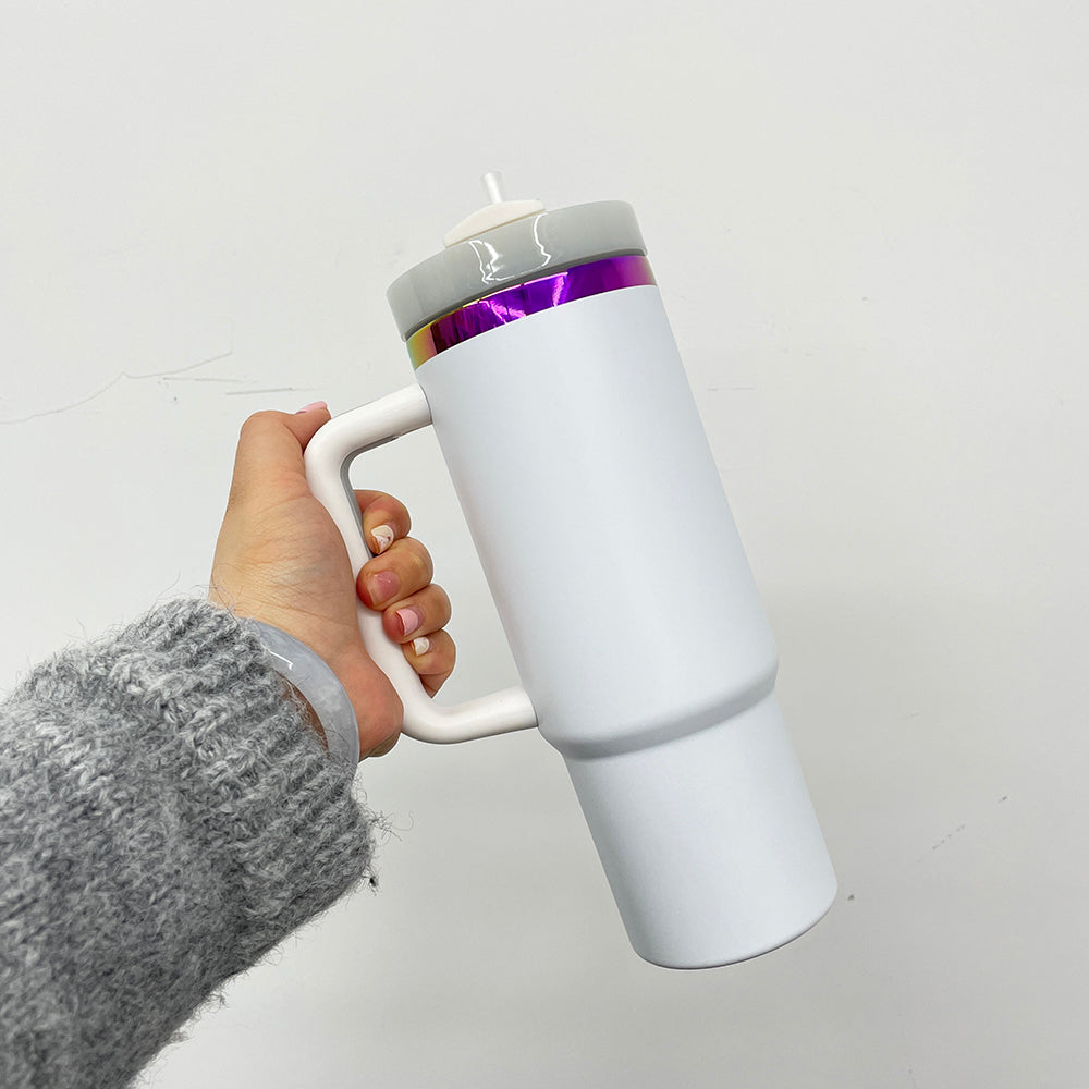 30oz Purple Plated Underneath Powder Coated Quencher Tumblers For Laser Engrave-CNLCA