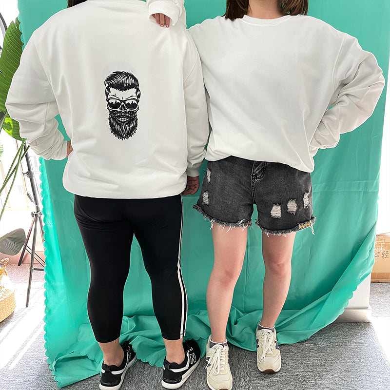 USA Warehouse HOODIES White Blank Sublimation Blanks Men Women Round Neck Sweatshirt Mix Sizes-CNLCA