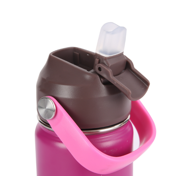 12oz Powder Coated Flip Straw Lids Tumbler Bottle For Laser Engraving-CNLCA