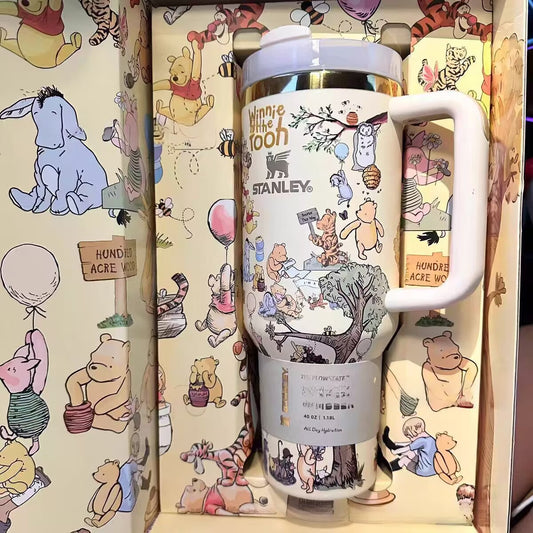40oz Winnie the Pooh Stanley Style Quencher Tumbler-CNLCA