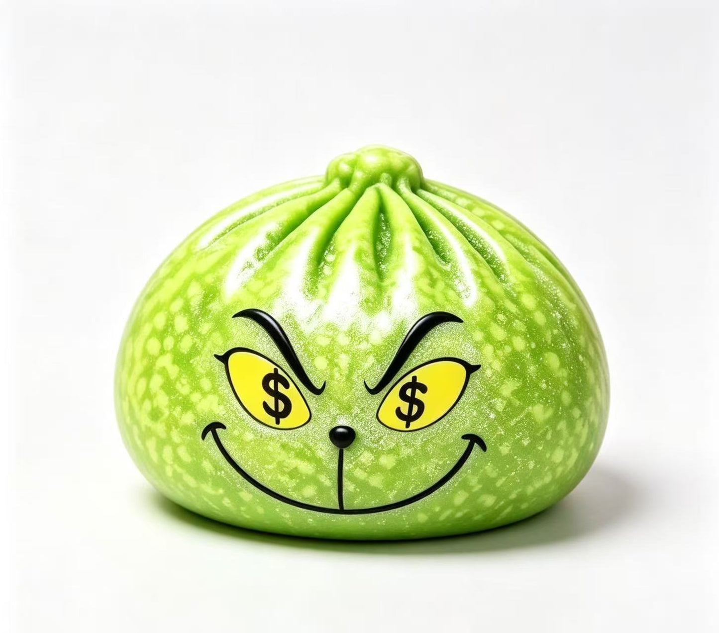 8.5cm Xmas Glow in dark Grinch Bun Squishy Glowing Grinch Dumpling Squeeze Fidget Toys for Christmas-CNLCA