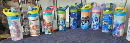USA Warehouse 12oz Pre Sale Sublimation Blanks Mix Colors Kids Children Straight Tumbler Water Bottle-USLCA