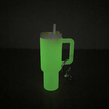 40oz Stanley Style Tumbler Shaped Glow In Dark Keychain Tumbler Accessories-CNLCA