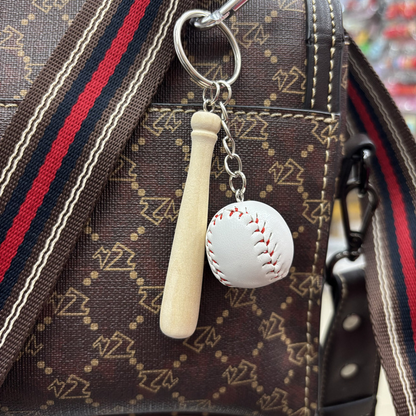 Mini Softball Baseball Bat Keychain Sports Commemorative Gift Bag Pendant-CNLCA