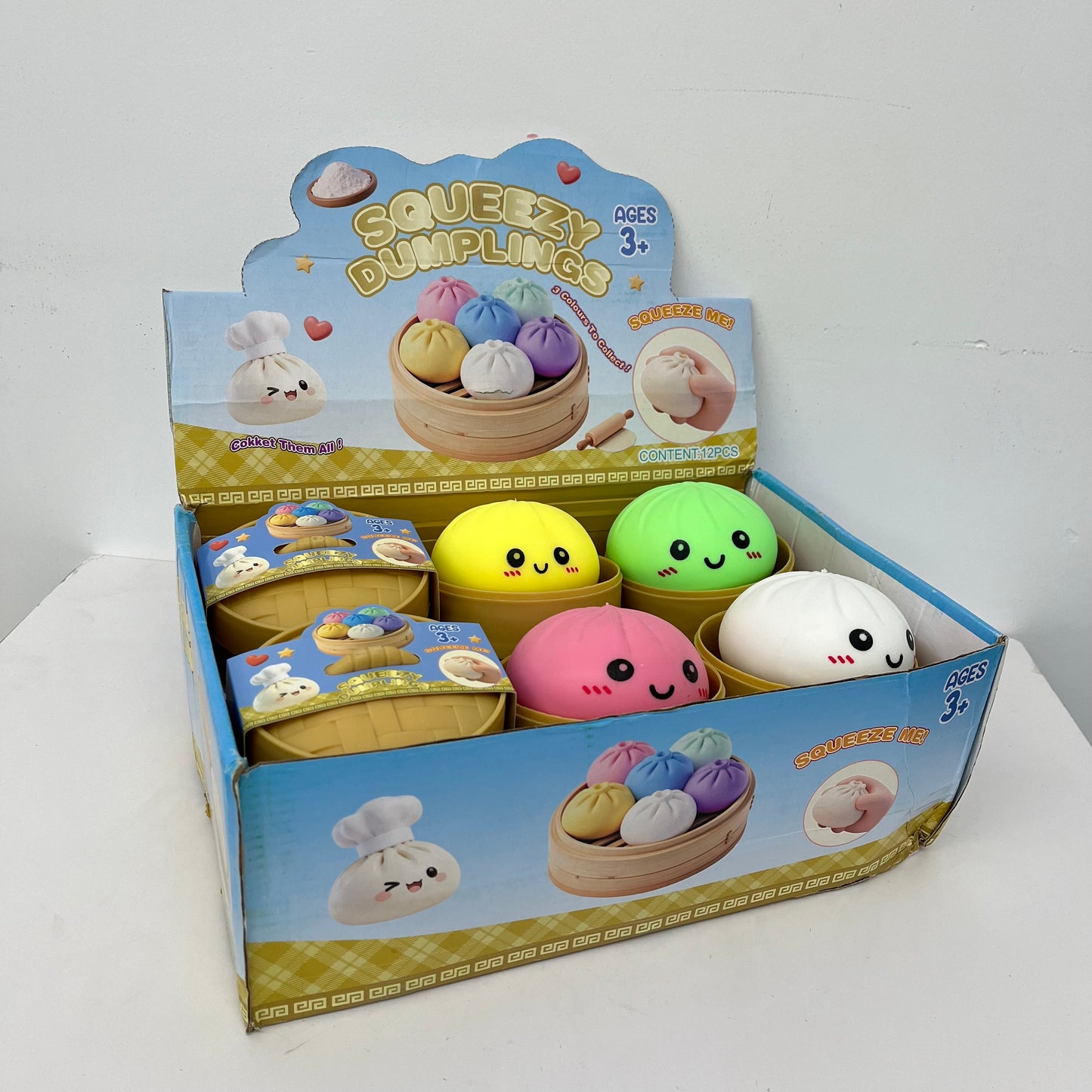 8.5cm Cute Realistic Steamed Bun Stress Relief Squishy Toy Soft Squeeze Decompression Dumpling-CNLCA