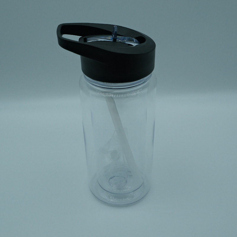 10oz Double Wall Blank Snow Globe Tumbler Kids Flip Straw Plastic Cup Water Bottle-CNLCA