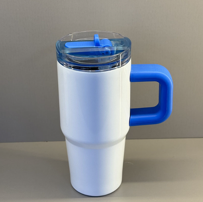 14oz White Blank Sublimation School Kids Tumbler with Leak Proof Lid & Color Handle-CNLCA