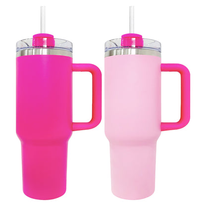 30oz & 40oz Flamingo Pink And Hot Pink Powder Coated Tumblers 20pcs/case-CNLCA