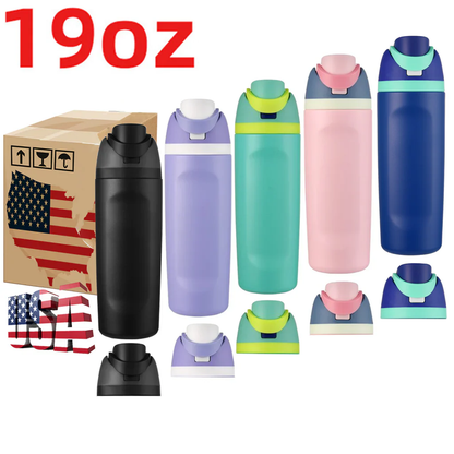 25Pack 19oz Owala Style Powder Coated Stainless Steel Tumbler Water Bottle for Laser-CNLCA