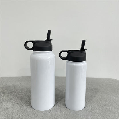 18oz 32oz White Blank Sublimation Stainless Steel Sport Water Bottle-CNLCA