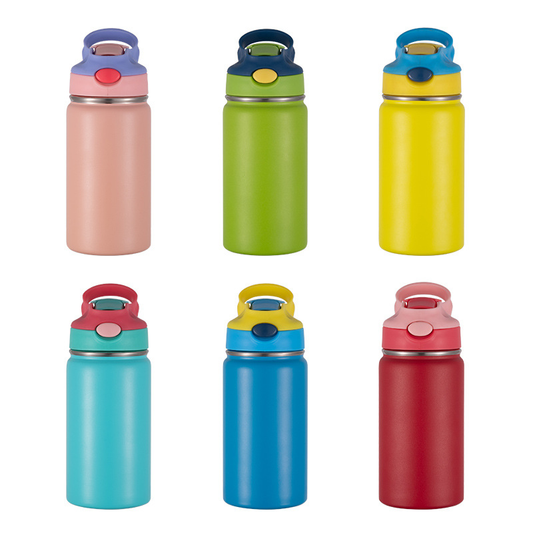 12oz Powder Coated Kids Tumblers Water Bottle for Laser Engraving-CNLCA