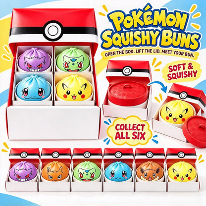 72pcs Pokeman Dumpling Squishy Buns Blind Box Elf Pack Pectin Soft Glitter Dumplings Squeeze Fidget Toy-CNLCA