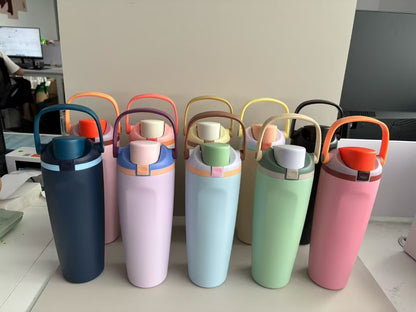 30oz Owala Style Portable Bungee Cup Sport Tumbler with Locking Lid For Laser Engrave-CNLCA