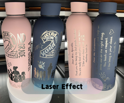 350ml 500ml Rubber Paint Stainless Steel Water Bottle for Laser-CNLCA