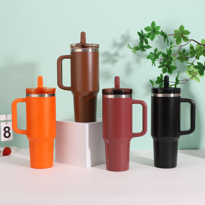 40oz New Color Autumn Winter Protour Flip Straw Lids Stainless Steel Tumbler for Laser-CNLCA