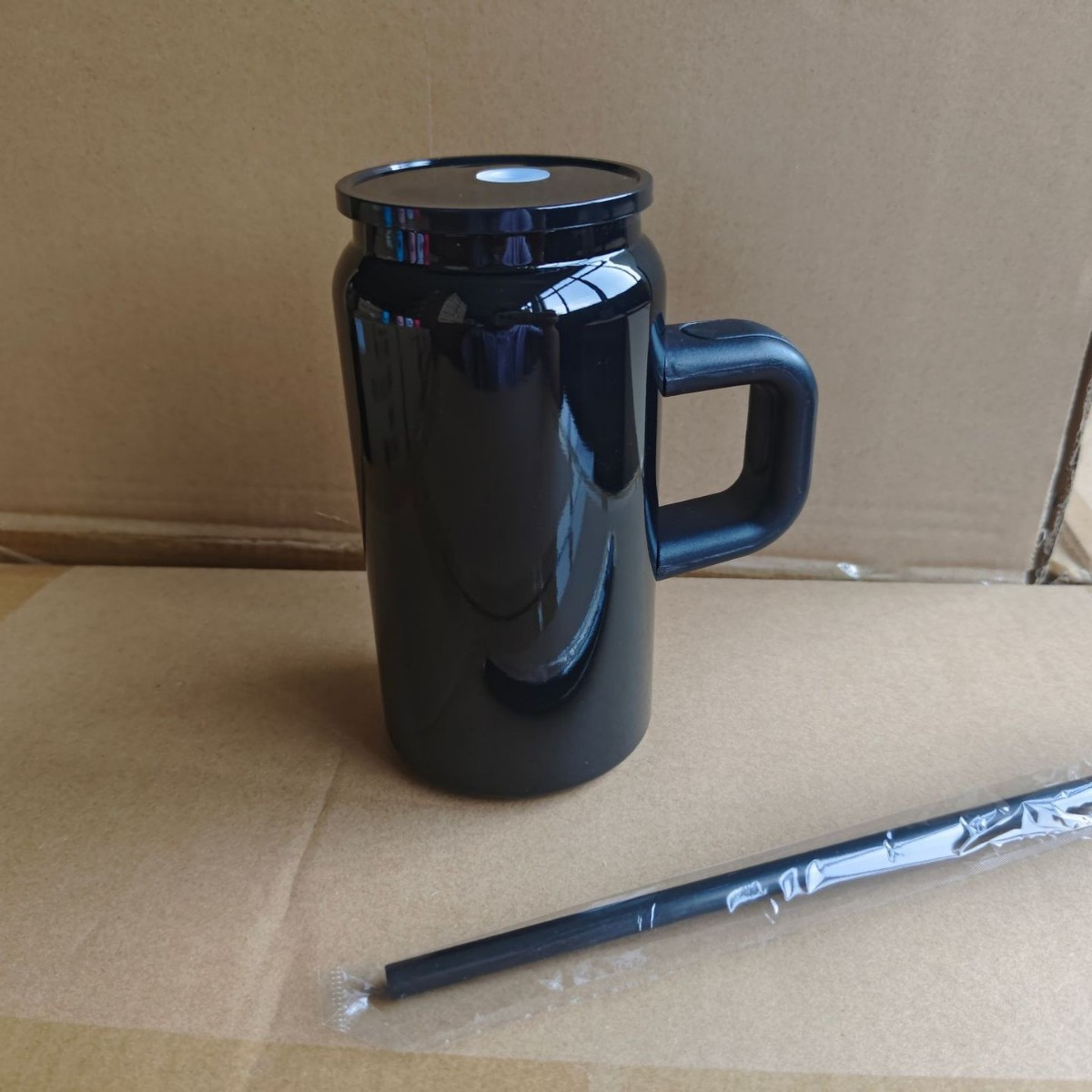 16oz Blue Pink White Black Colors Stainless Steel Tumbler with Handle-CNLCA